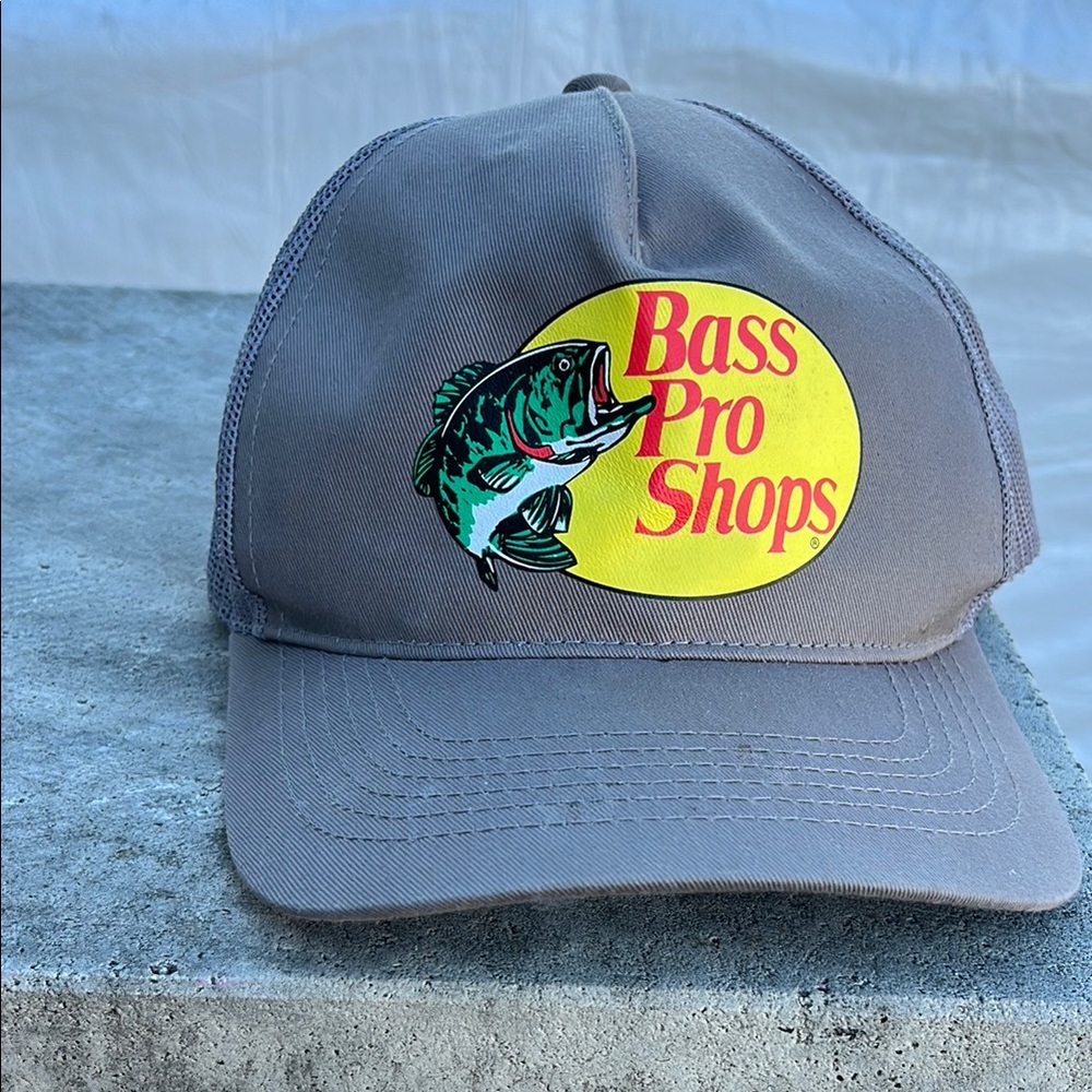 Bass Pro Shops Gray and Yellow Hat